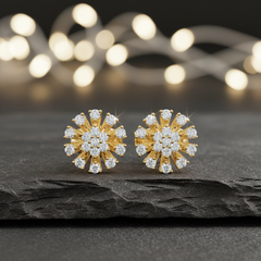 Ornate Gold Radiating Diamond