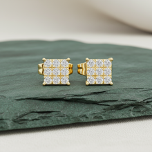 Load image into Gallery viewer, Glistening Nine-Stone Diamond Square Cluster