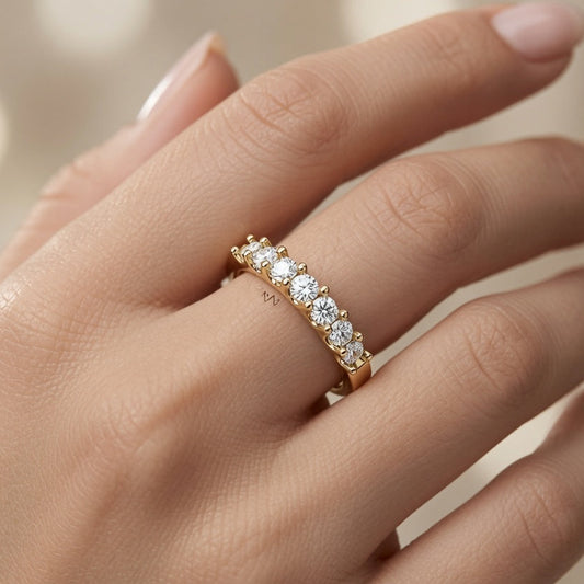 Modernist Infinite Nine Stone Diamond