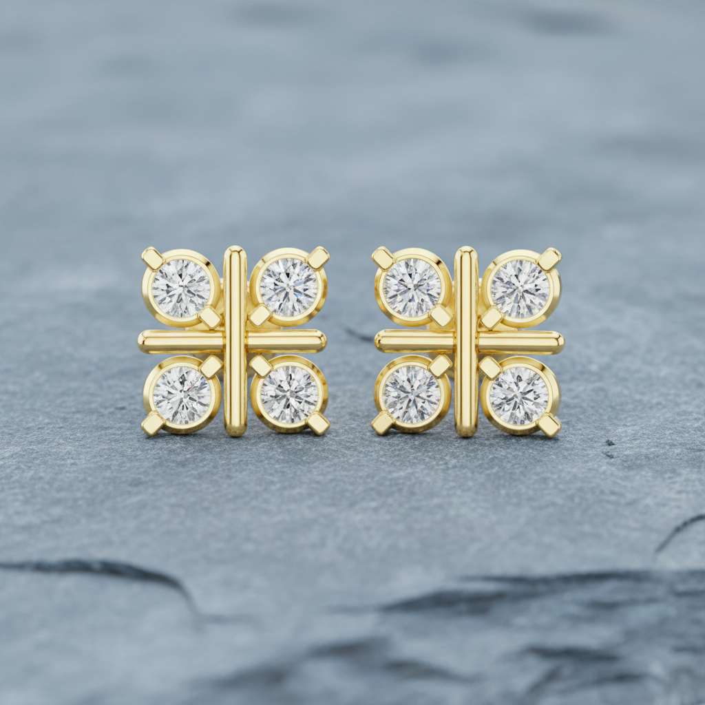 Four-Square Modular Four Stone Diamond
