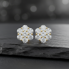 Load image into Gallery viewer, Designer Round-Cut Diamond Flower
