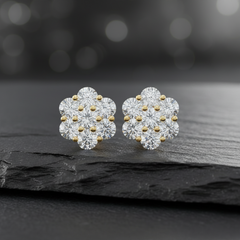 Designer Round-Cut Diamond Flower