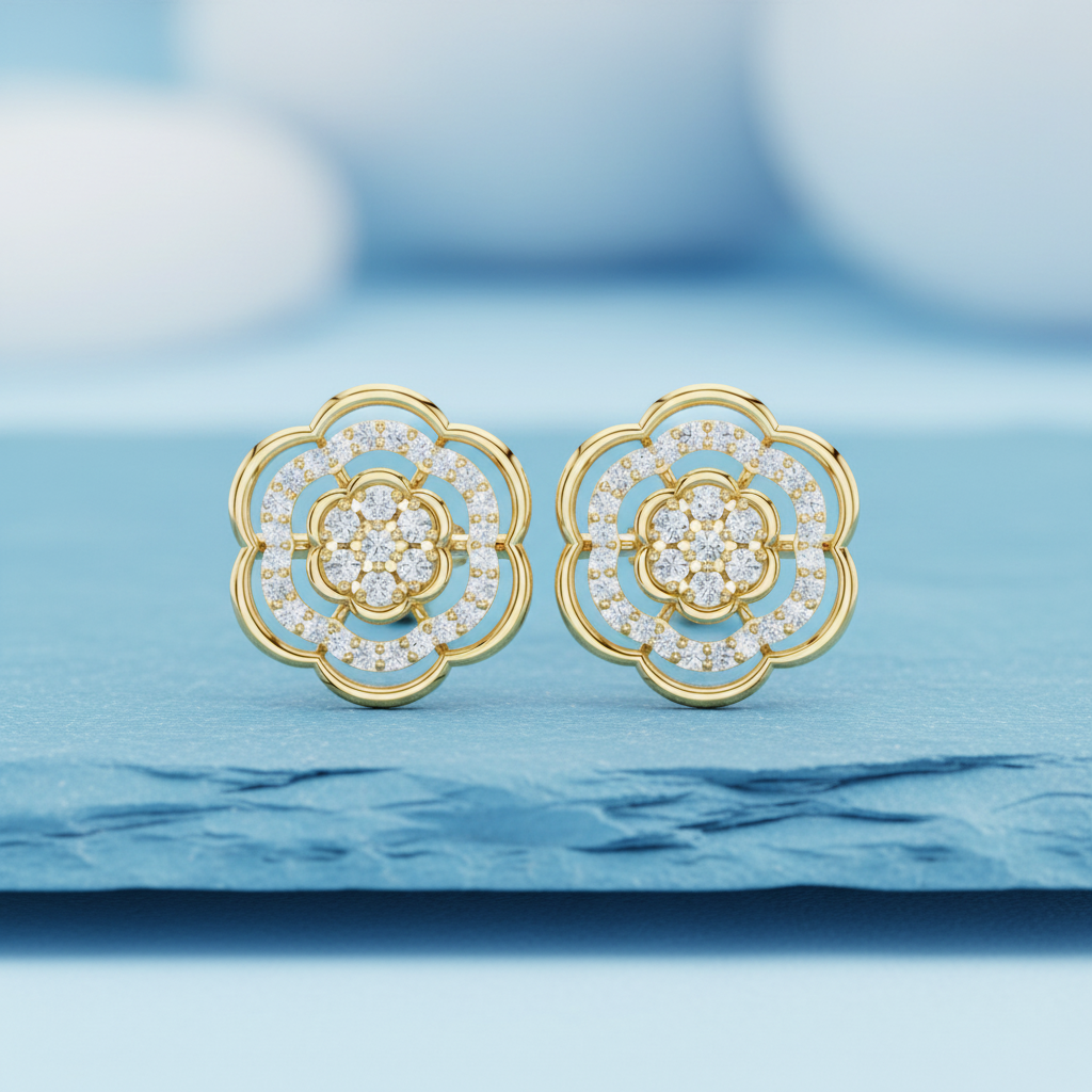 Floral Cluster Delicate Bloom Brilliance Diamond