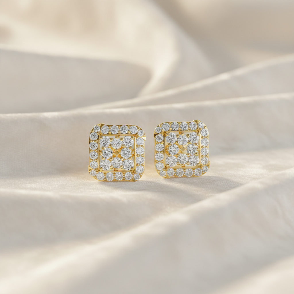 Geometric High-Clarity Square Shape Diamond