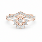 Chevron Halo Crown Diamond