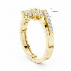 Chevron Halo Crown Diamond