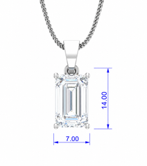 IGI cert. 2.00 ctw One Stone Emerald Lab Grown Diamond