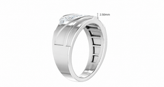 Five-Stone Diagonal Bold Angular Masculine Geometric Luxury Diamond