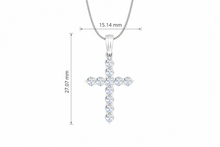Load image into Gallery viewer, Bold Cross Solitaire Diamond Brilliance