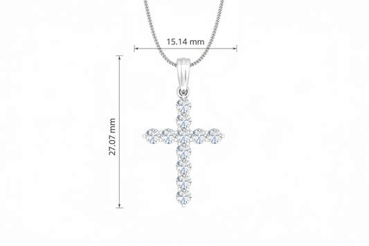 Bold Cross Solitaire Diamond Brilliance
