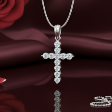 Load image into Gallery viewer, Bold Cross Solitaire Diamond Brilliance