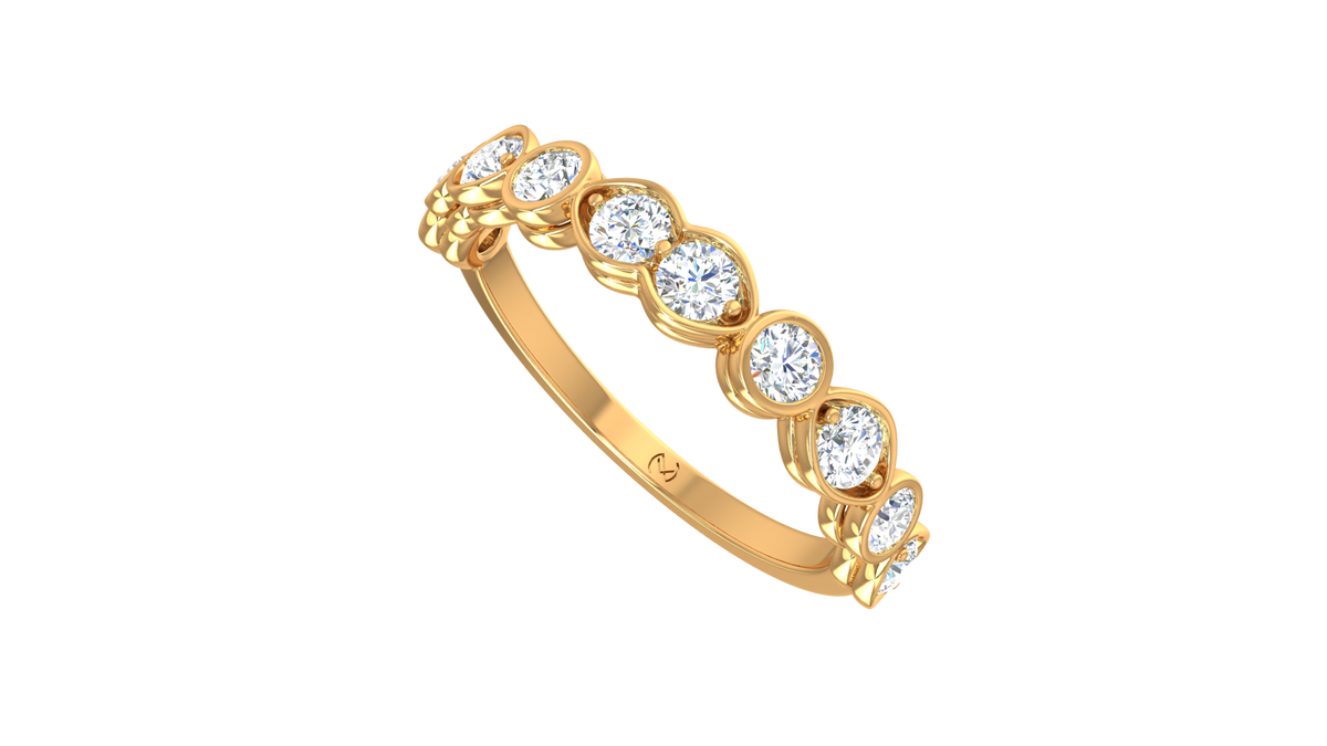 Bezel Marquise Station Diamond Band
