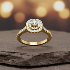 Double Halo Lab Grown Diamond