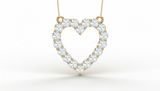 Eternal Love Diamond Heart Necklace with Chain
