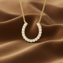 Load image into Gallery viewer, Lucky Charm Diamond Horseshoe Necklace with Chain