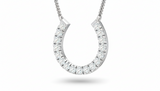 Lucky Charm Diamond Horseshoe Necklace with Chain