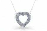 Modern Multi-Row Heart Diamond