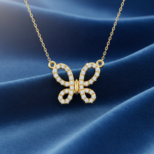 Load image into Gallery viewer, Nature's Beauty Open Butterfly Diamond Necklace with Chain