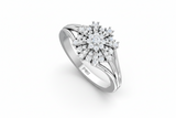 Crystalline Diamond Snowflake Radial Statement