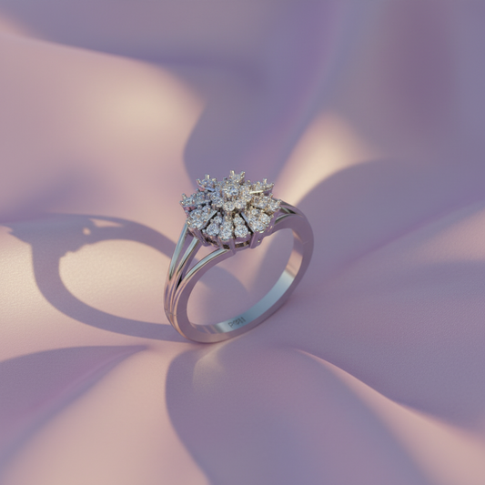 Crystalline Diamond Snowflake Radial Statement - R3680A
