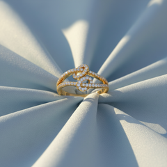 Infinity Diamond Dual-Loop Flowing Organic Feminine