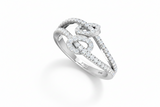 Infinity Diamond Dual-Loop Flowing Organic Feminine