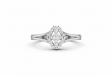 Botanical Diamond Elliptical Bloom Contemporary Feminine Luxury Elegance