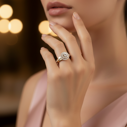 Opulent Diamond Stacked Dual-Tier Statement