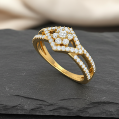 Kite-Shaped Halo Symmetrical Floral Cluster Diamond