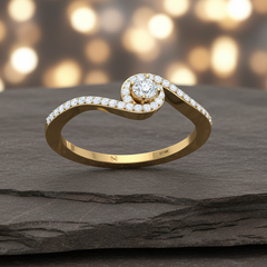 Fluid Curvature Openwork Design Diamond