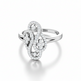 Fluid Dual-Curve Openwork Diamond