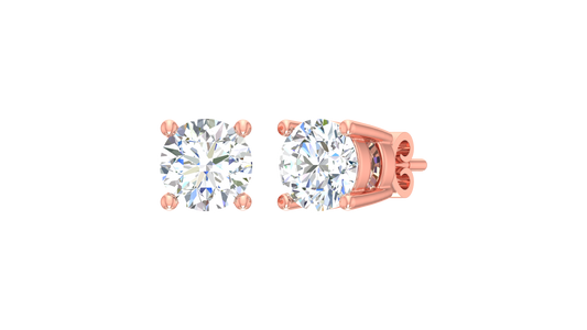 9K Four Prong Round Solitaire Lab Grown Diamond-E340A