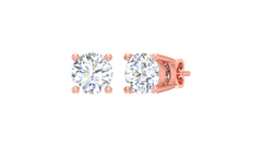 9K Four Prong Round Solitaire Lab Grown Diamond-E340A