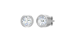 Bezel Set Round Solitaire Lab Grown Diamond