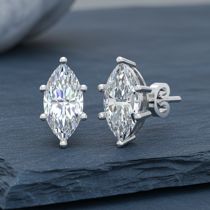 2.00 ctw Marquise Lab Grown Studs