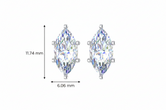 2.00 ctw Marquise Lab Grown Studs