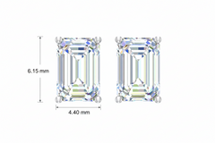 1.00 ctw Emerald Lab Grown Studs