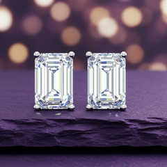 1.50 ctw Emerald Lab Grown Studs