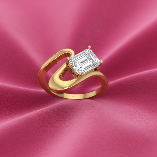 IGI cert. Fancy Emerald Single Stone Lab Grown Diamond