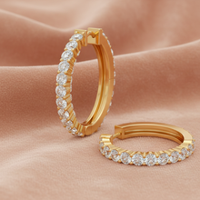 Load image into Gallery viewer, Diamond Huggies Earrings