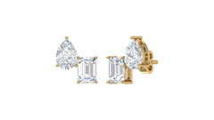 Emerald & Pear Lab Grown Diamond Earring