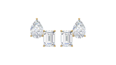 Emerald & Pear Lab Grown Diamond Earring