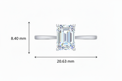 IGI cert. 2.00 ctw Emerald Stone Lab Grown Diamond