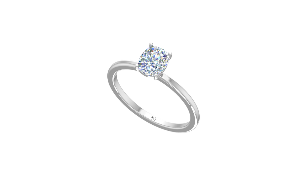 IGI cert. 1.50 ctw Cushion Single Stone Lab Grown Diamond