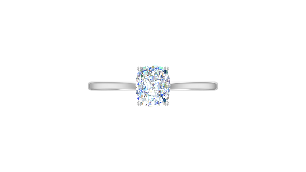 IGI cert. 1.50 ctw Cushion Single Stone Lab Grown Diamond