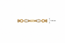 Load image into Gallery viewer, Oval and Circular Diamond Link Bracelet