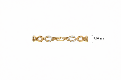 Oval and Circular Diamond Link Bracelet