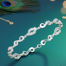 Load image into Gallery viewer, Figure-Eight Infinity Loop Diamond Link