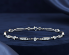 Load image into Gallery viewer, Marquise and Round Shape Diamond Link Bracelet