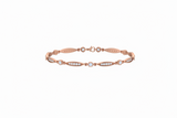 Marquise and Round Shape Diamond Link Bracelet